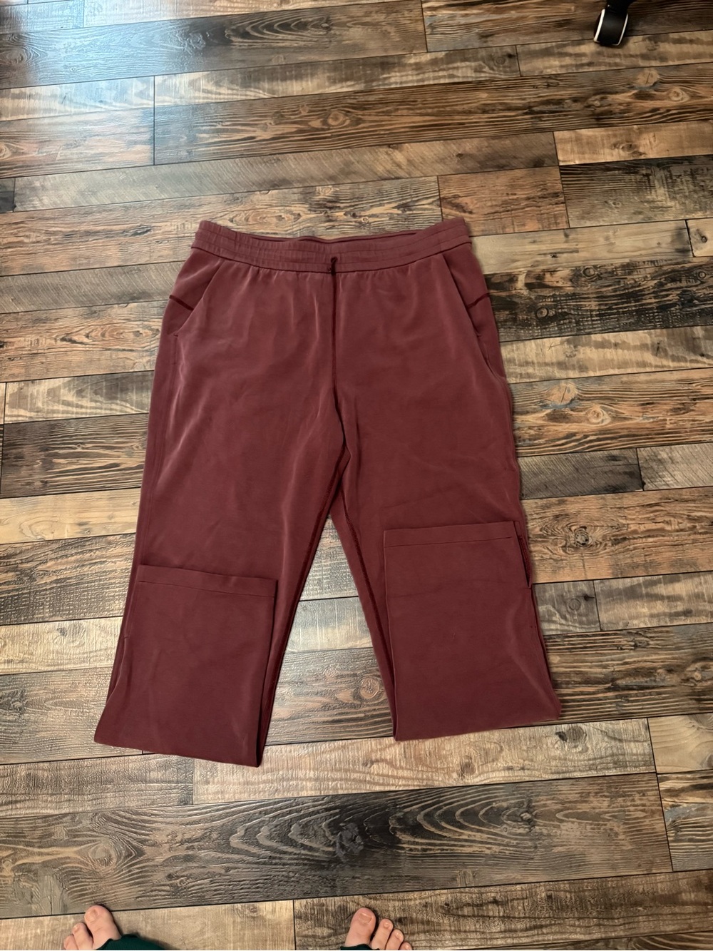 lululemon athletica Burgundy Track Pants with Cargo Pockets